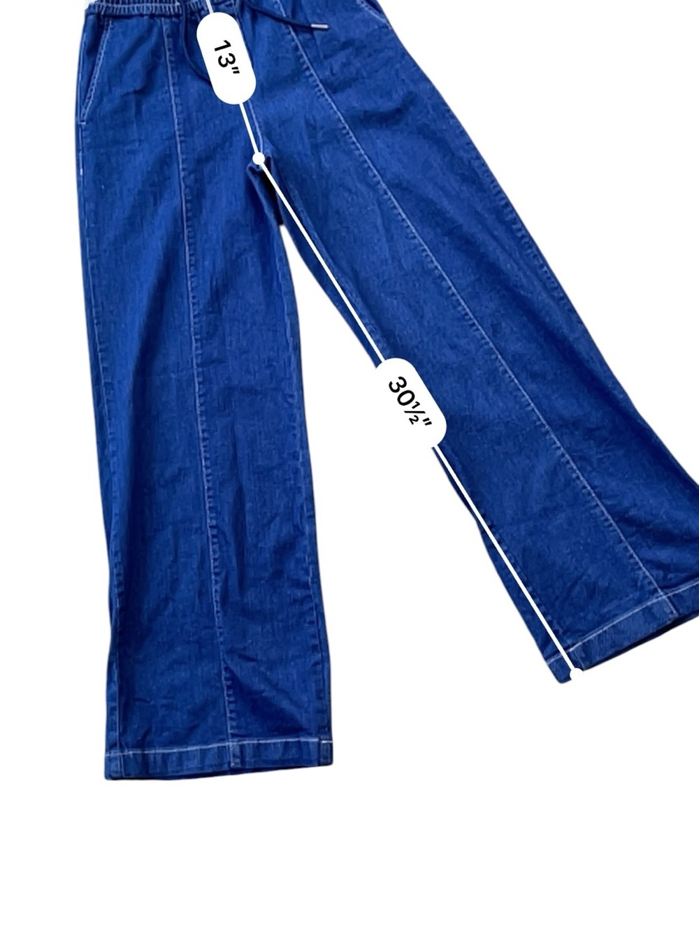 NWT! Baum Und Pferdgarten Wide Leg Denim Jeans - Blue - Picture 3 of 6